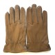 Leather gloves of lamb sienna "ANTONIN"