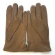 Gants en cuir d'agneau terre de Sienne "ANTONIN".