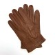 Gants en cuir de pécari chocolat "JOSEPH".