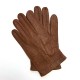 Leather gloves of peccary chocolate "JOSEPH".