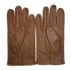 Gants en cuir de pécari chocolat "JOSEPH".