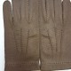 Leather gloves of peccary dark taupe "JOSEPH".