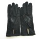 Leather gloves of peccary dark taupe "JOSEPH".