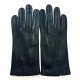 Gants en cuir de pécari noir "PATT".