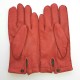 Gants en cuir de pécari rouge "PAUL".