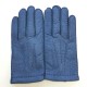 Leather gloves of peccary blue "PAUL".