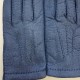 Gants en cuir de pécari bleu "PAUL".