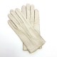 Gants en cuir de pécari otmeal "PATT".
