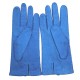 Leather Gloves of lamb blue "PATT".