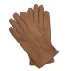 Gants en cuir de pécari marron glacé "JOSEPH".