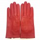 Leather gloves of lamb red "CAPUCINE"