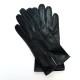 Leather gloves of lamb black "GISELE"