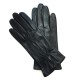 Leather gloves of lamb black "JULIE"