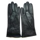 Leather gloves of lamb black "JULIE"