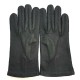 Gants en cuir de pécari noir "MICHEL".