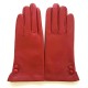 Gants en cuir d'agneau rouge "CLEMENTINE".