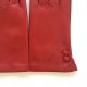 Gants en cuir d'agneau rouge "CLEMENTINE".