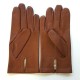 Leather gloves of lamb cognac "RAPHAËL".