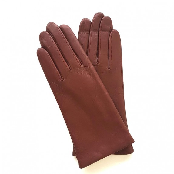 Leather gloves of lamb english tan " ADELINE".