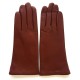 Gants en cuir d'agneau english tan "ADELINE".