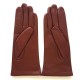 Leather gloves of lamb english tan " ADELINE".