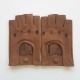 Leather mittens of lamb biscuit "PILOTE".