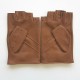 Leather mittens of lamb biscuit "PILOTE".