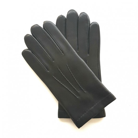 Leather gloves of lamb brown "HENRI".