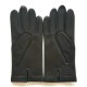 Leather gloves of lamb brown "HENRI".