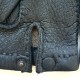 Gants en cuir de pécari noir "PAUL".