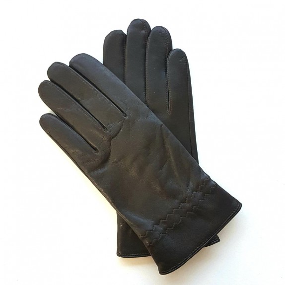 Leather gloves of lamb brown "MILO".