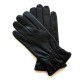 Gants en cuir d'agneau noir "MILO".