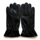 Gants en cuir d'agneau noir "MILO".