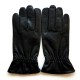 Leather gloves of lamb black "MILO".