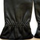 Leather gloves of lamb black "MILO".