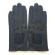 Leather gloves of lamb black "AUDREY".