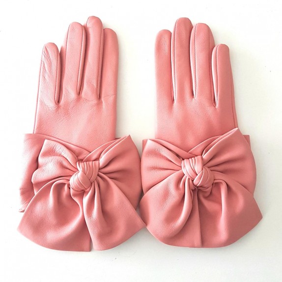 Gants en cuir d'agneau rose PALOMA.