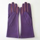 Leather gloves of lamb amethyst rose antique "ELISA"..