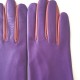 Leather gloves of lamb amethyst rose antique "ELISA"..