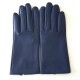 Gants en cuir d'agneau blue berry "CAPUCINE".