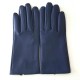 Leather gloves of lamb blue berry "CAPUCINE"