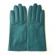 Leather gloves of lamb petrol "CAPUCINE"