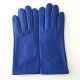 Gants en cuir d'agneau bleu gitane "CAPUCINE".