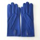 Leather gloves of lamb gypsy blue "CAPUCINE"