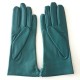 Gants en cuir d'agneau petrol damson "CLEMENTINE".