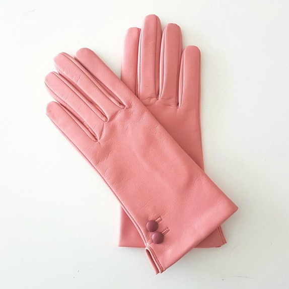 Leather gloves of lamb blossom rose antique "CLEMENTINE"