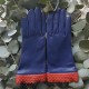 Gants en cuir d'agneau blue berry chilly " ONDA".