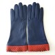 Leather gloves of lamb blue berry chilly " ONDA ".