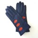 Gants en cuir d'agneau blue berry chilly " COAJA".