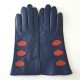 Gants en cuir d'agneau blue berry chilly " COAJA".